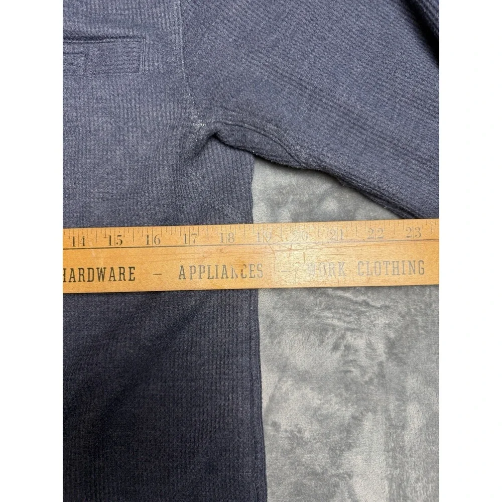 LL Bean Katahdin Iron Works Crewneck Mens Small Sherpa Lined Waffle Sweatshirt